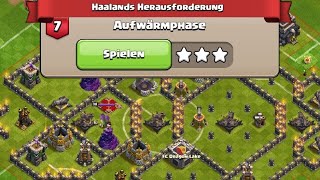 Haalands Herausforderung Aufwärmphase  Easy 3 Sterne bekommen  Clash of Clans deutsch [upl. by Cottle]