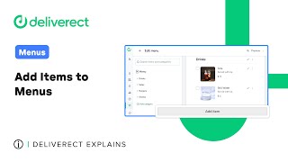Menus  Add Items to Menus  Deliverect Explains [upl. by Aivilo]