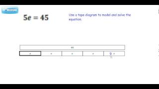 Tape Diagram to Model Multiplication and Division Equations [upl. by Ayila]