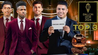 Top 3 Ballon dOr 2024 Vinicius Rodri amp Bellingham ► Goals Assists Trophies amp Others Update ● HD [upl. by Nalehp630]