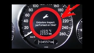 Solution error Emissions inspect Performed on time on Mercedes W211 W219 CLS  Main inspection [upl. by Gilson]