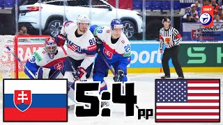 SLOVENSKO VS USA MISTROVSTVÍ SVĚTA V HOKEJI 2024 [upl. by Eugeniusz]