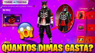 NOVO TORRE DE TOKENS DE 3 PEGANDO A NOVA SKIN DO FREE FIRE TORRE DE TOKENS FF [upl. by Joice]