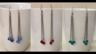 DIY Chain Drop Earrings [upl. by Ellocin]