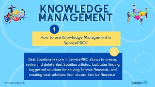 How to use Knowledge Management in ServicePRO [upl. by Selec742]