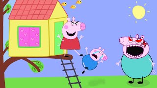 Peppa Pigs House  Peppa and Roblox Piggy Funny Animation Parody [upl. by Atinuhs]