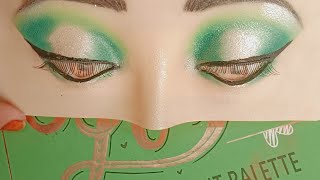 Green eye makeup tutorial with silver glitter by Faria Beauty parlour 🎯❤️🌹😊💯 [upl. by Emmett731]