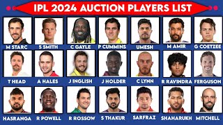 IPL 2024  List of All Auction Players List for the IPL 2024  IPL 2024 Auction Players List [upl. by Moreland]