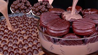 Jimmy ASMR chocolate cake ice cream malteser cereal mukbang bites only [upl. by Ahkeber750]