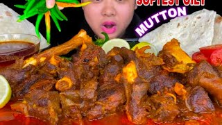 Spicy Mutton Curry 🥵 Rumal rotigreen chilli 🥵mukbang indianmukbangshow chickenrecipe foodie [upl. by Steffin605]