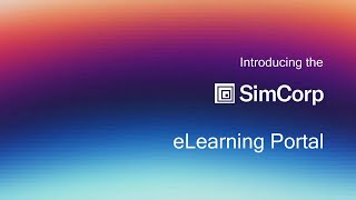 SimCorp eLearning [upl. by Kinson]