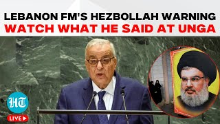 LIVE  Lebanon FM at UNGA Calls Out Root Cause of Violence  IsraelHezbollah Crisis  Ceasefire [upl. by Aid]