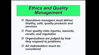 Chapter 6 Quality Management [upl. by Ardeahp]