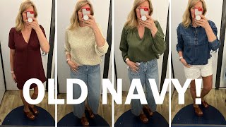 Old Navy In Store Try On For Over 50 Any Fall Or Fall Transition Pieces [upl. by Anais]