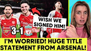 Arsenal Back In Title Race😭 Declan Rice Is To Good🤬 Arsenal 31 Liverpool Reaction [upl. by Airehtfele]