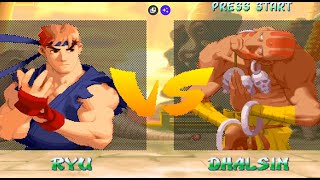 Ryu vs Dhalsim Street fighter alpha 2 street fighter lovers [upl. by Leitman]