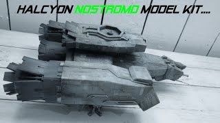 Alien Nostromo Halcyon 1960 Scale Model Kit Close Look [upl. by Retsek133]