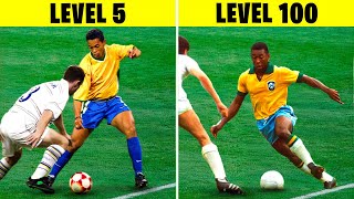 Skills Comparasion Ronaldinho vs Pelé  Dribbling Passing Shots amp Goals [upl. by Amari921]