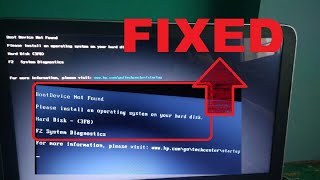 How to Fix Boot Device Not Found Hard Disk 3F0 Error All Laptop [upl. by Hannover]