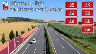 Česká dálniční síť  dálnice II třídy na Moravě a ve Slezsku [upl. by Kaenel]