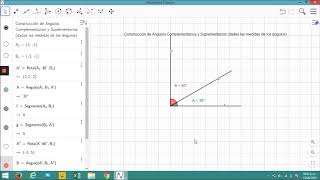 COMPLEMENTARIOS y SUPLEMENTARIOS con GEOGEBRA [upl. by Ahteres744]