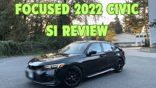 FOCUSED 2022 Honda Civic SI Interior and Functions Review Canadian Spec [upl. by Leirraj]