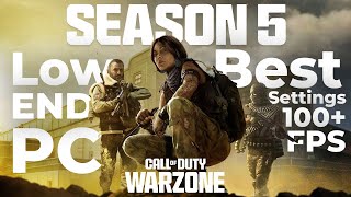 Warzone 3 Season 5 Best Settings for Low End PC for 100 FPS [upl. by Shellans]