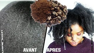 COMMENT NOIRCIR SES CHEVEUX AVEC LE CAFÉ LetitiaBeauty [upl. by Nilrem]