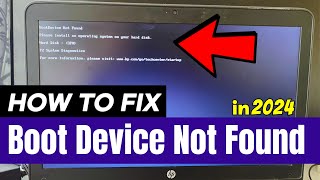 FIXED Boot Device Not Found Hard Disk 3F0 Error on HP LaptopPC [upl. by Gold115]