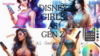 Disney Girls Reloaded AI Gives Them a Gen Z Makeover Whos your Fave [upl. by Axela]