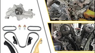 How to Install a Water Pump and Timing Chain on a Ford Flex 35L  StepbyStep Guide [upl. by Leann]