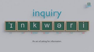 How to pronounce inquiry [upl. by Datnow]