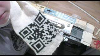 CRAFT Video MachineKnitted QR Code Scarf [upl. by Dud]