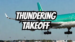 Aer Lingus A330s Thundering Departure From Manchester UK [upl. by Ecnahc]