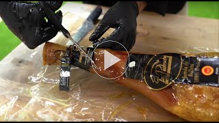 How To Open A Whole Jamon Iberico De Bellota from Iberico Club [upl. by Harland]