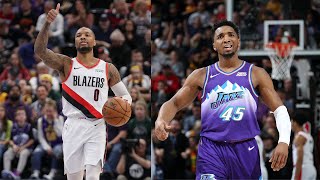 Damian Lillard 34 PTS amp 8 AST vs Donovan Mitchell 35 PTS amp 7 AST Battle It Out In Utah [upl. by Trebeh]