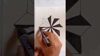 Easy geometric drawing3dillusiondrawing easypencildrawing [upl. by Oremo555]