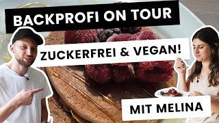 Vegane SchokoPancakes 🥞 OHNE ZUCKER 🤯  BACKPROFI ON TOUR [upl. by Kristien]