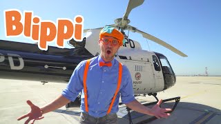 Blippi Explores A Police Helicopter  Airplanes For Kids  1 Hour Of Blippi [upl. by Seafowl]