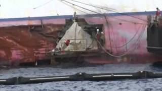 Removing 140 Ton Rock from Costa Concordia Cruise Ship [upl. by Nirb]