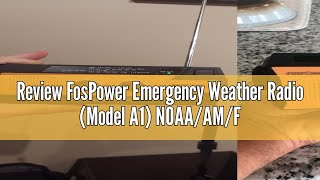 Review FosPower Emergency Weather Radio Model A1 NOAAAMFM with 7400mWh Portable Power Bank USB [upl. by Keyek]