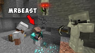 3 Minecraft Speedrunners VS Hunter ft MrBeast [upl. by Niltag]