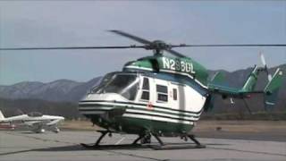 Air Methods BK117 EC145 Medevac helicopter startup and departure from Wester Carolina Regional [upl. by Nylave]