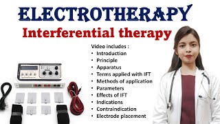 Interferential current therapy  IFT  principle methods parameters indications contraindication [upl. by Adamok]