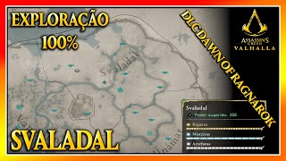 ASSASSINS CREED VALHALLA  SVALADAL 100 COMPLETO  TODAS RIQUEZAS ARTEFATOS MISTÉRIOS OPALAS [upl. by Ynnelg]