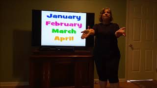 Macarena Months of the Year with Mrs Gonto 4192020 [upl. by Adnolrehs]