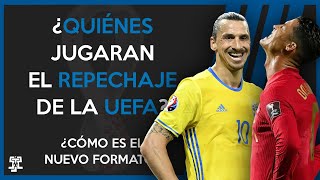 ¿Cuáles son los 12 clasificados al repechaje de la UEFA  ¿Cómo es el nuevo formato [upl. by Hachmin996]