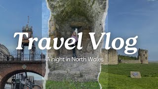 Travel Vlog  A night in North Wales  Flint Castle  book shopping reading adventure [upl. by Nipahc665]