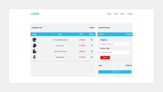 Cart Page Design  Delete Single Item From Cart  Promo Code Validation  HTML CSS amp JavaScript [upl. by Dominga]