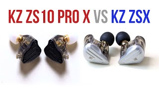 Comparativa Sonido KZ ZS10 Pro X vs KZ ZSX [upl. by Redla]